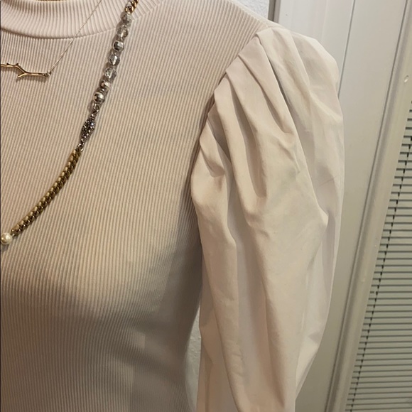 New Look poplin sleeve detail top in white - Picture 4 of 6
